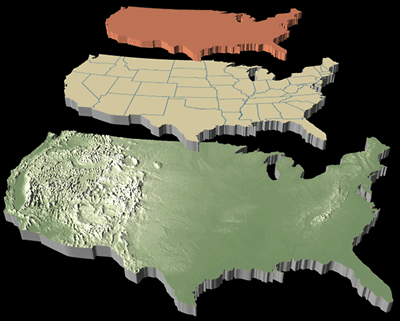 Usa Map 3d