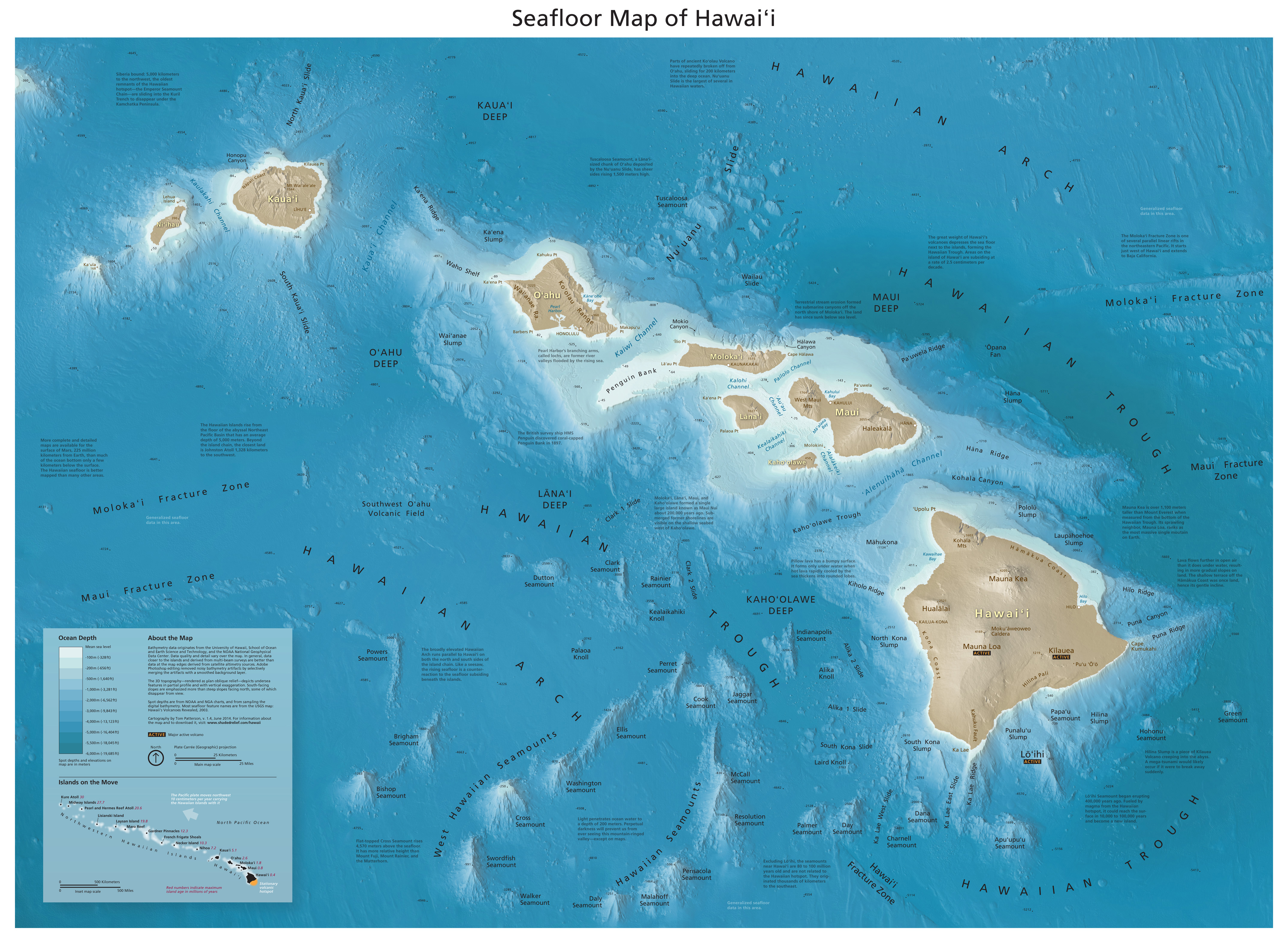 Seafloor Map Of Hawaii